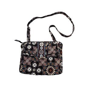 Vera Bradley Crossbody Messenger Laptop Book Bag Purse Brown Canyon Print